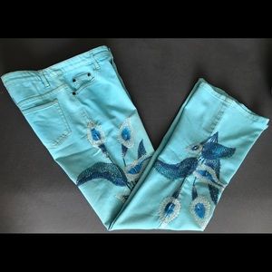 Blue Handpainted Jeans Michael R Dan sz30